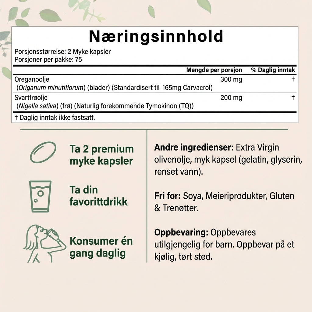 Purexa – Oreganoolje med svartfrøolje
